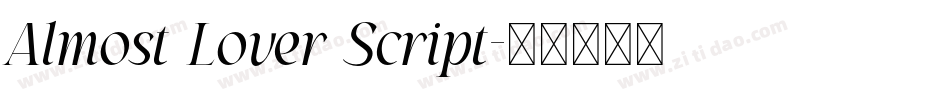 Almost Lover Script字体转换